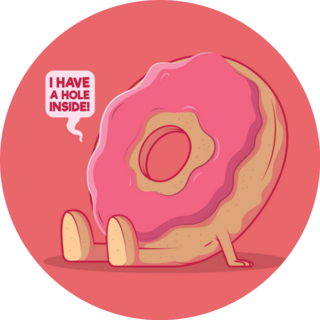 I Have A Hole Inside Donut Sticker