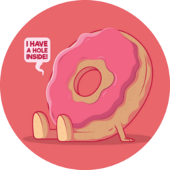I Have A Hole Inside Donut Sticker
