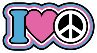 I Heart Peace Sticker
