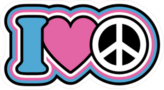 I Heart Peace Sticker