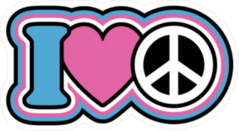 I Heart Peace Sticker