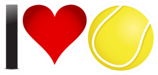 I Heart Tennis Sticker