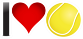 I Heart Tennis Sticker