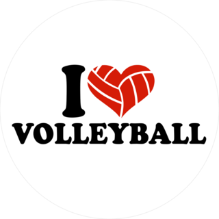 I Heart Volleyball Ballheart Sticker