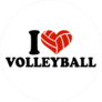 I Heart Volleyball Ballheart Sticker