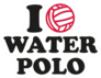 I Heart Water Polo Text Sticker