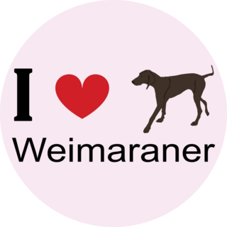 I Heart Weimaraner Sticker