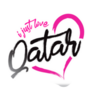 I Just Love Qatar Lettering Sticker