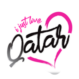 I Just Love Qatar Lettering Sticker