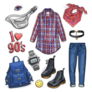 I Love 90s Grunge Style Fashion Sticker