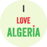 I Love Algeria Typography Sticker