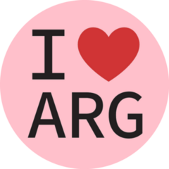 I Love Argentina Typography Sticker