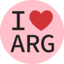 I Love Argentina Typography Sticker