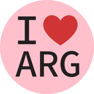 I Love Argentina Typography Sticker