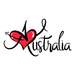 I Love Australia Heart Sticker