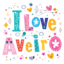 I Love Aveiro Portugal Cute Lettering Sticker