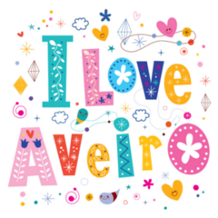 I Love Aveiro Portugal Cute Lettering Sticker