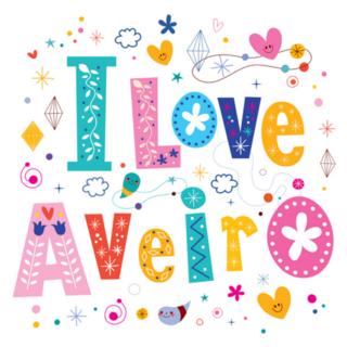 I Love Aveiro Portugal Cute Lettering Sticker