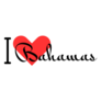 I Love Bahamas Text Sticker