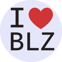 I Love Belize Typography Sticker