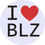 I Love Belize Typography Sticker