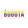 I Love Bogota, Colombia Typography Sticker