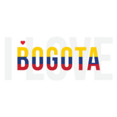 I Love Bogota, Colombia Typography Sticker