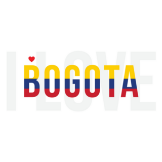 I Love Bogota, Colombia Typography Sticker