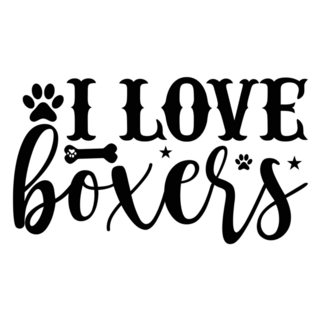 I Love Boxers Sticker