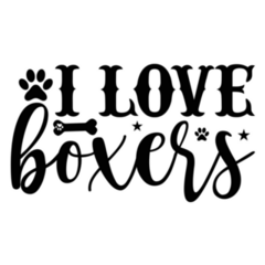 I Love Boxers Sticker