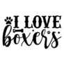 I Love Boxers Sticker