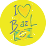 I Love Brazil Handwritten Lettering Sticker 