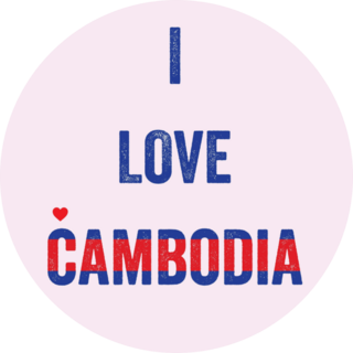 I Love Cambodia Sticker