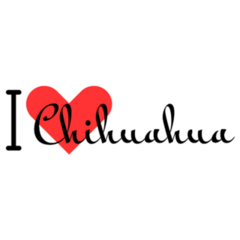 I Love Chihuahua Sticker