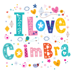 I Love Coimbra City In Portugal Colorful Lettering Sticker