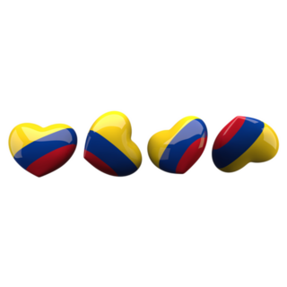 I Love Colombia Heart Collection Sticker