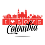 I Love Colombia Typography Sticker