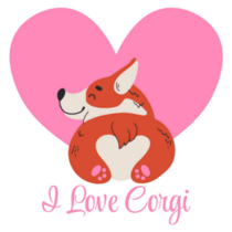 I Love Corgi Sticker