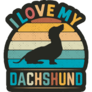 I Love Dachshund Sticker