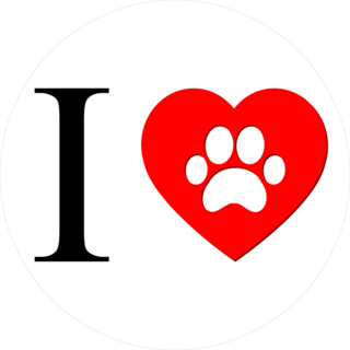 I Love Dogs Circle Sticker