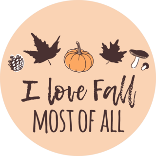 I Love Fall Most Of All Sticker