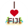 I Love Fiji Beach Sticker