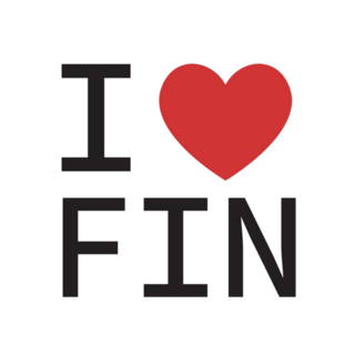 I Love Finland Typography Sticker