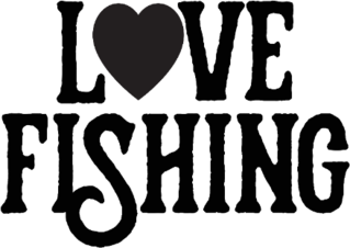 I Love Fishing Text Sticker