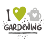 I Love Gardening Cute Lettering Quote Sticker