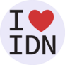 I Love Indonesia Typography Sticker