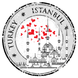 I Love Istanbul Turkey Circle Sticker