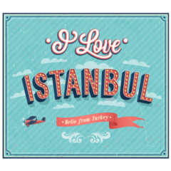I Love Istanbul - Turkey Greeting Card Illustration Sticker