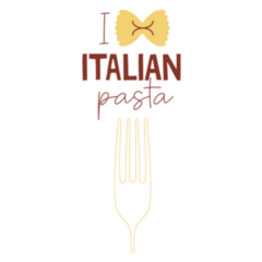 I Love Italian Pasta Butterfly Noodle Sticker