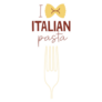 I Love Italian Pasta Butterfly Noodle Sticker